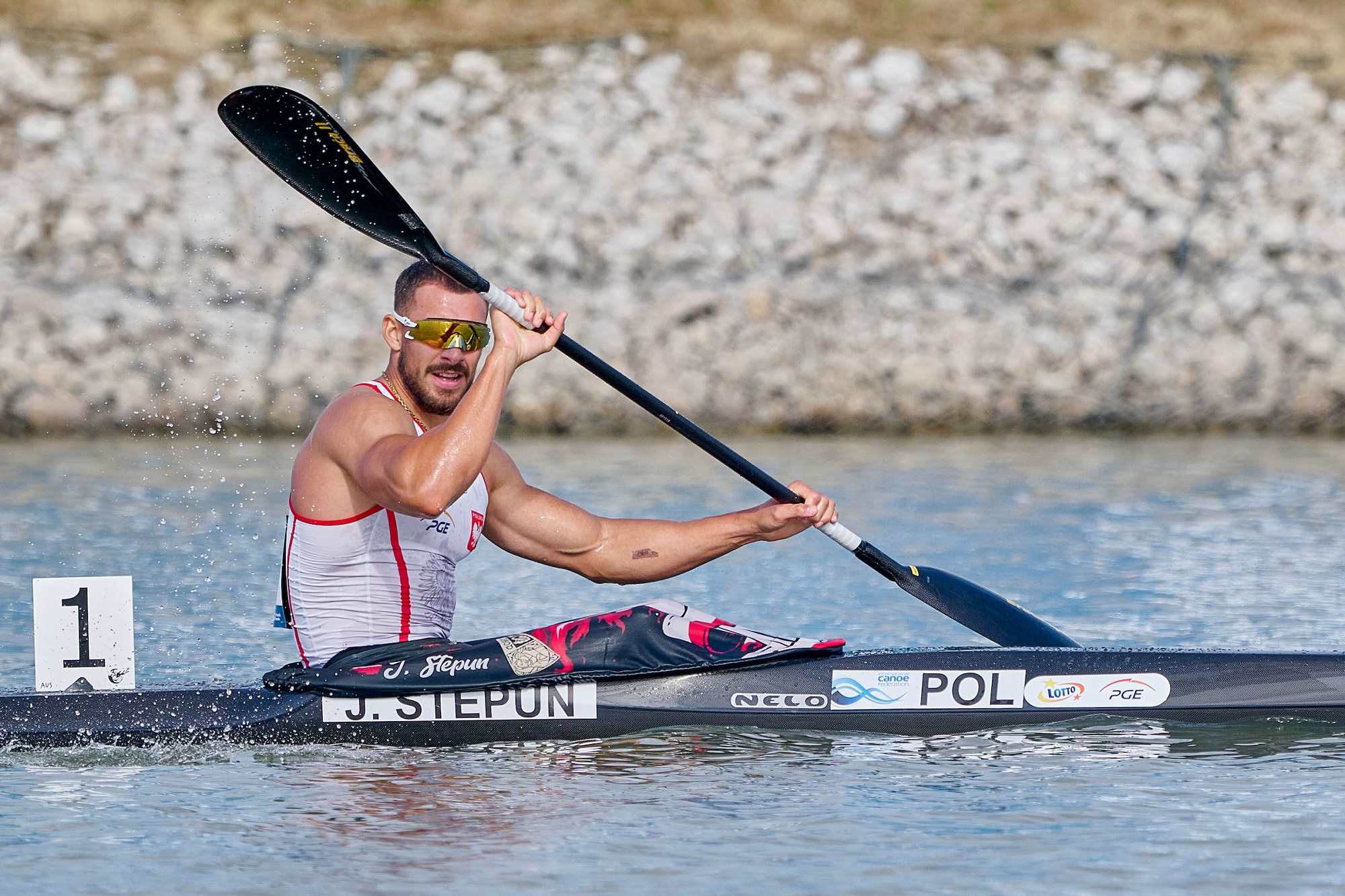 Jakub Stepun w kajaku