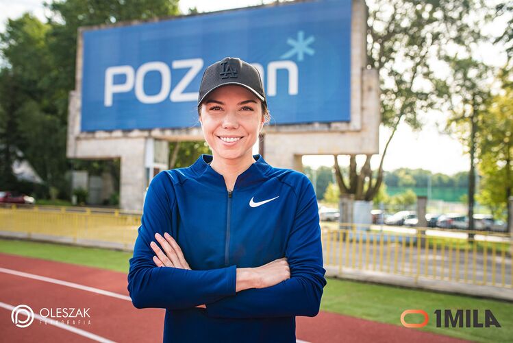 Joanna Jóźwik na stadionie Golęcin