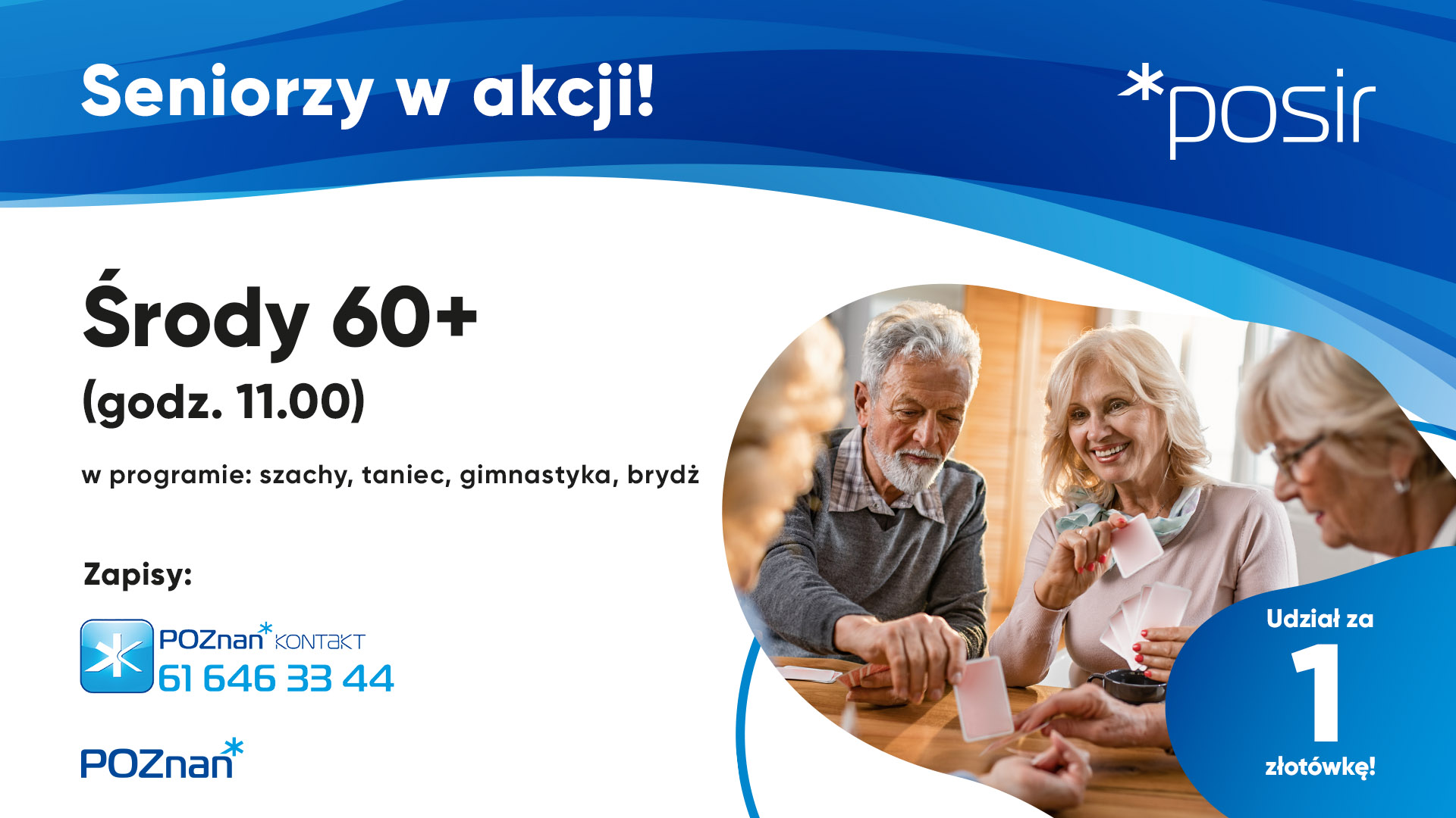 Seniorzy grają w karty