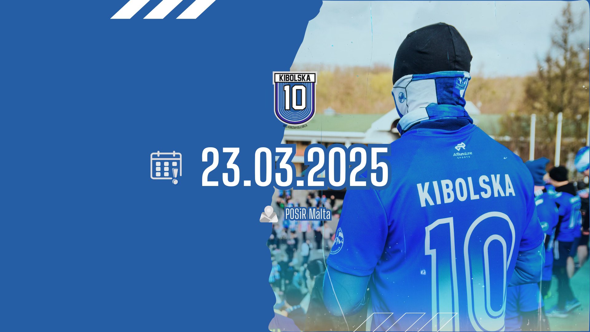uczestnik biegu w koszulce biegowej oraz data wydarzenia 23.03.2025