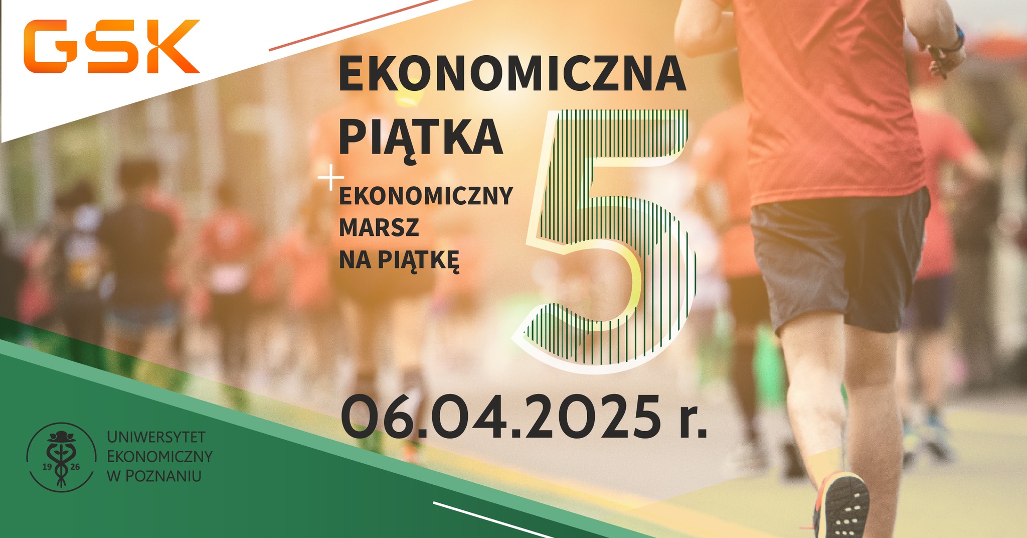 Zdjęcie przedstawia biegnących ludzi oraz nazwę i datę biegu