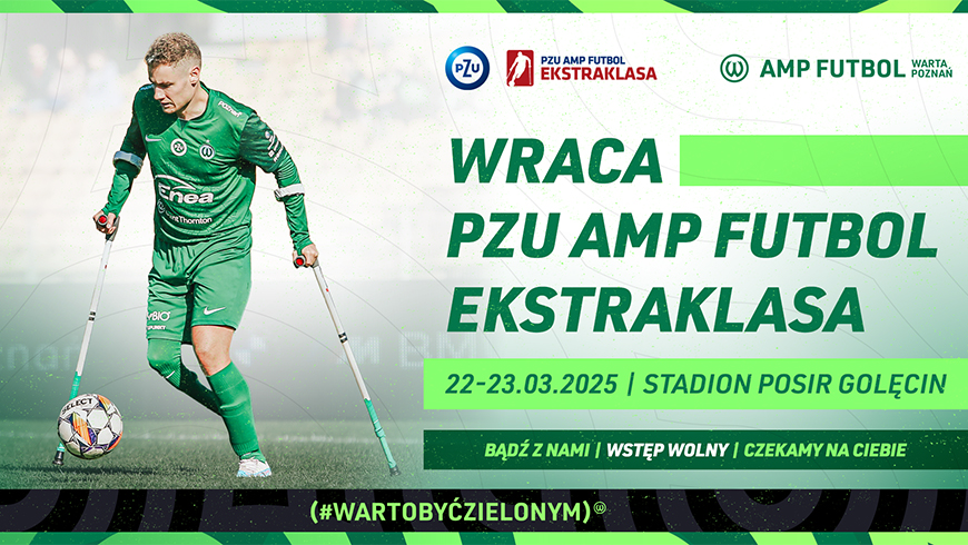 Plakat promujący rozgrywki PZU AMP FUTBOL EKSTRAKLASY