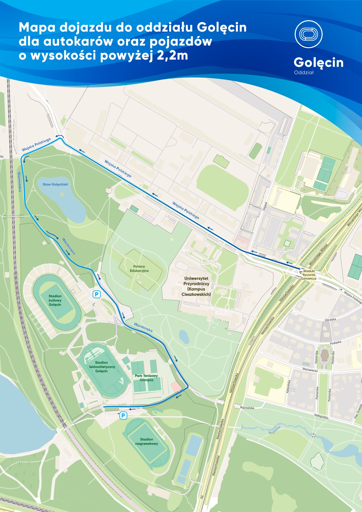 Mapa dojazd golecin A4 1